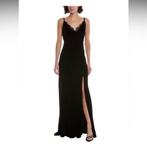 L'AGENCE Elegant Black Maxi Dress